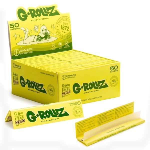 G-ROLLZ | Unbleached Extra Thin - 50 KS Papers (50 Booklets Display)